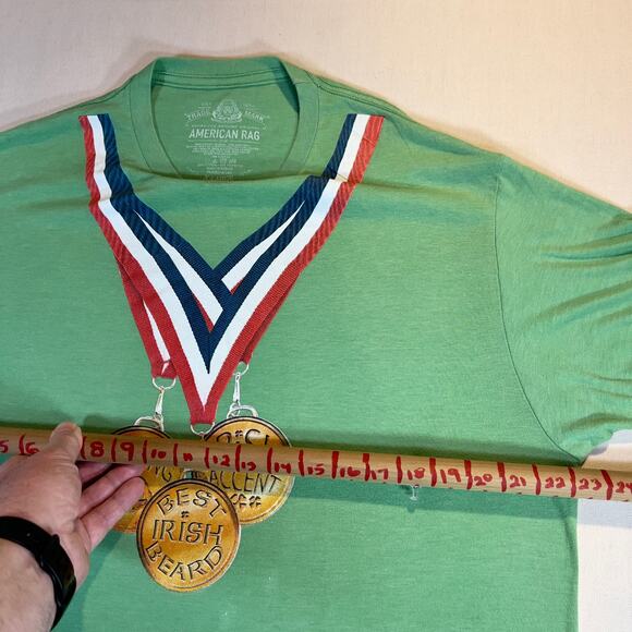 American Rag CIE Kelly Green Irish T-Shirt Unisex L 60%Cotton/ 40% Polyester - Picture 8 of 8